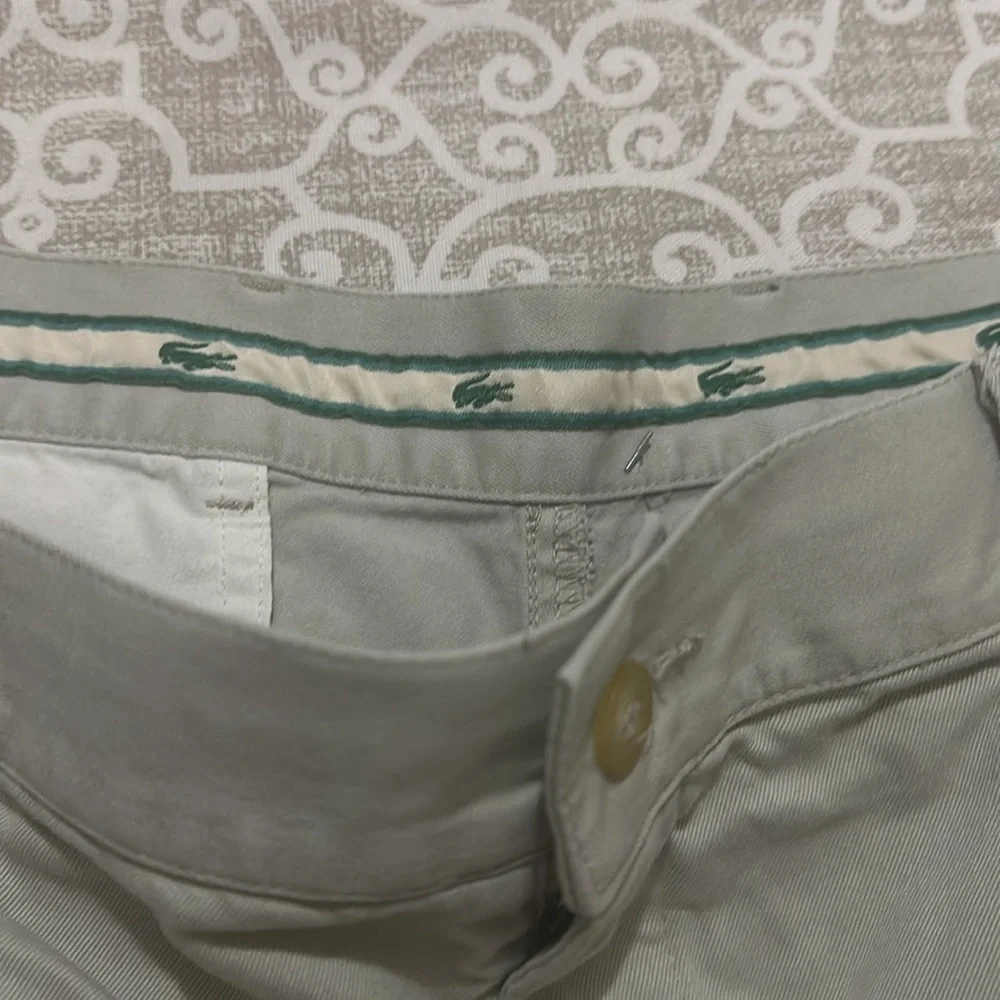 mens lacoste pleated shorts sz 34